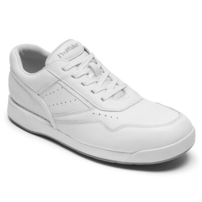 Men Sneakers | Rockport ProWalker 7100 Plus Lace-Up Active Shoe White Leather