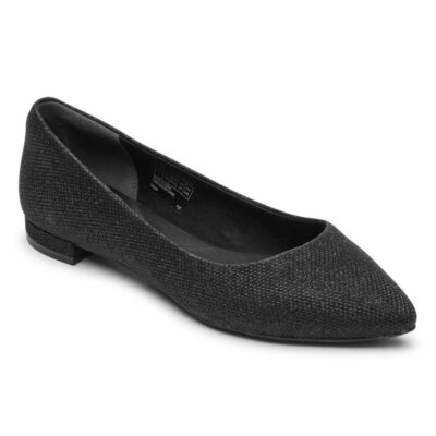 Women Flats | Rockport Total Motion Adelyn Ballet Flat Black Glam